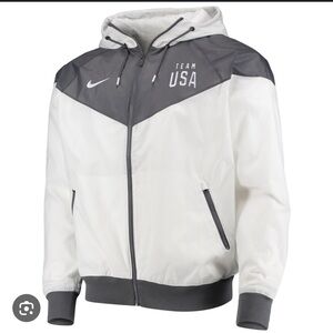Nike Jacket Mens Size XL Wind Runner - Team USA Hooded Full Zip